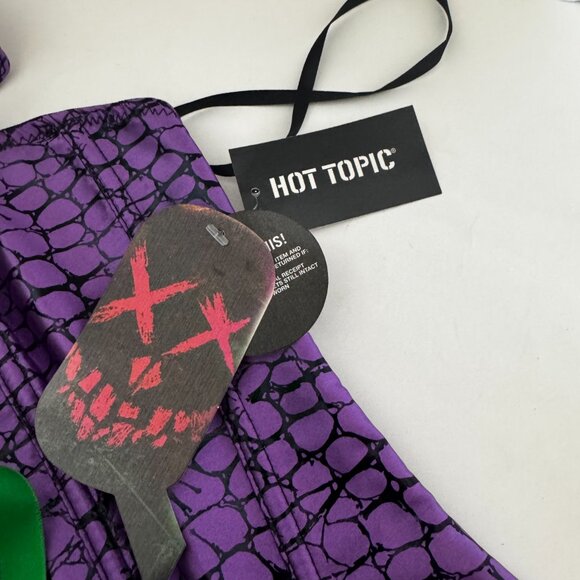 DC Comics The Joker Lace up Halter Top Medium Purple Green Corset Costume Cospla - Picture 7 of 16